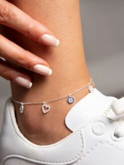 Silber-Fußkettchen Mit Schmuckelement