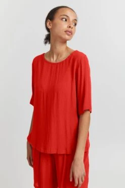 ICHI Shirtbluse In Rot