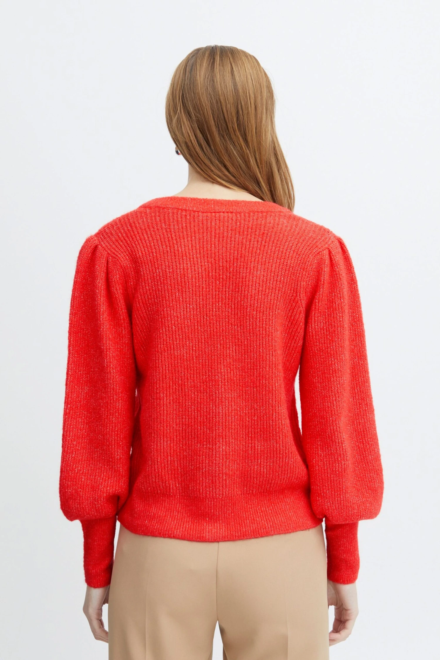 ICHI Strickjacke In Rot - Image 3