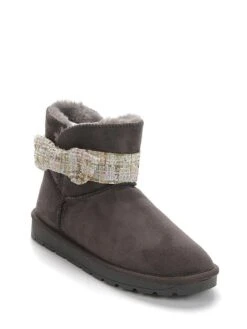 Winterboots "Winny Tweed" In Grau