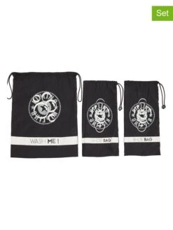 Kipling 3tlg. Reiseset: Kleiderbeutel Und Schuhbeutel In Schwarz