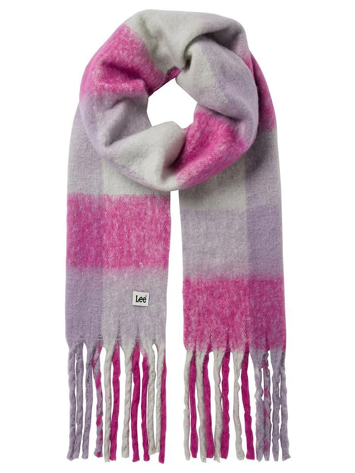Lee Schal In Pink/ Grau