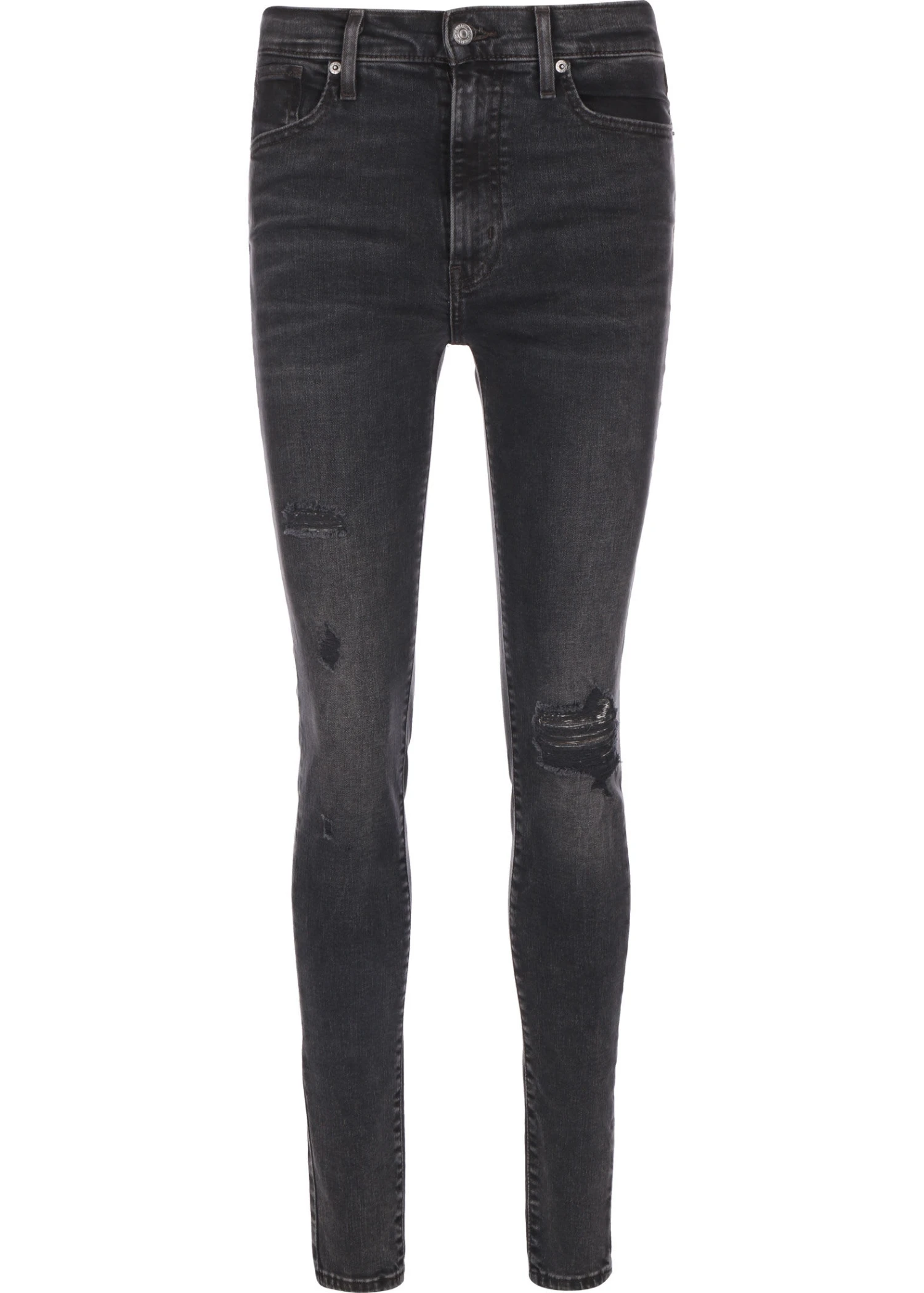 Jeans Mile High Super Skinny In Ab914 Black Destructed
