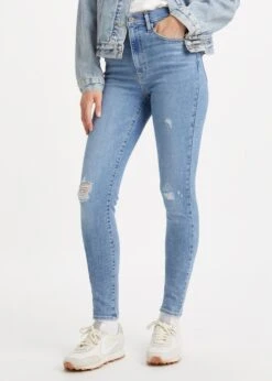 Jeans Mile High Super Skinny In Z6755 Medium Indigo Destructed