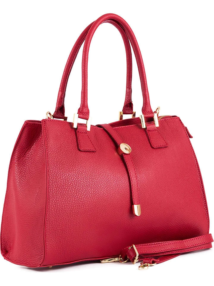 Leder-Henkeltasche "Crati" In Rot - (B)35 X (H)25 X (T)11 Cm - Image 2