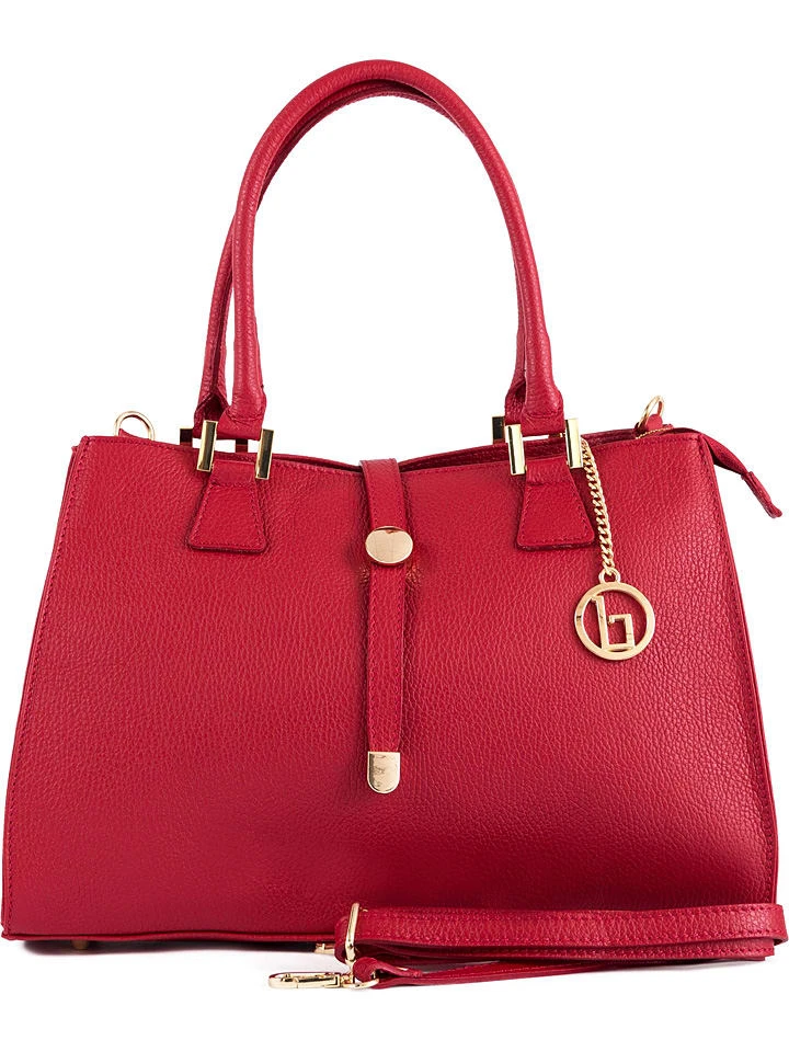 Leder-Henkeltasche "Crati" In Rot - (B)35 X (H)25 X (T)11 Cm - Image 5
