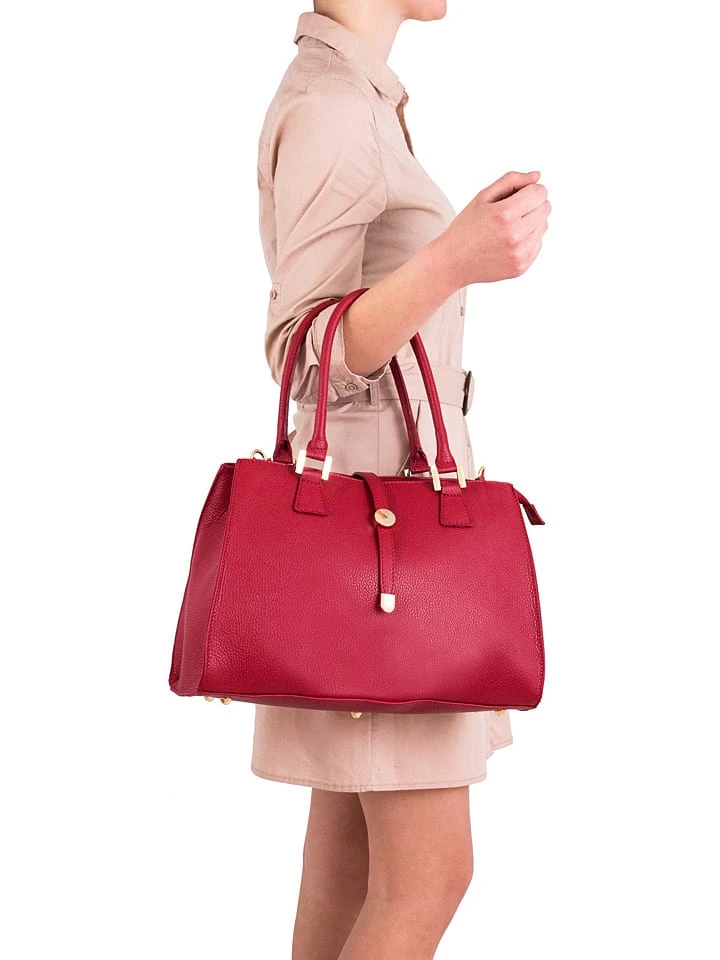 Leder-Henkeltasche "Crati" In Rot - (B)35 X (H)25 X (T)11 Cm - Image 6