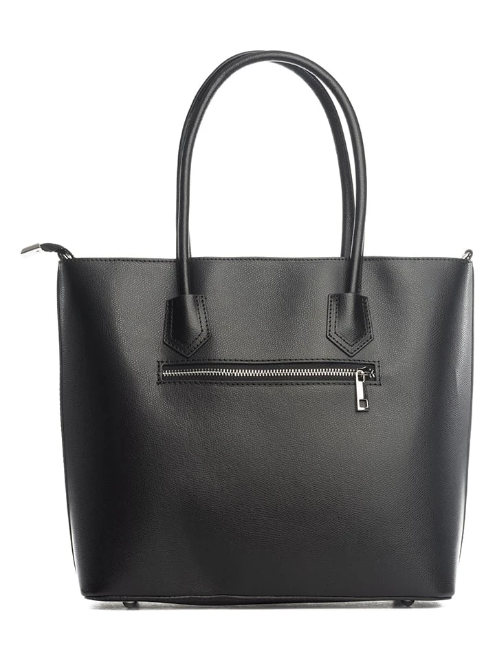 Leder-Henkeltasche In Schwarz - (B)32 X (H)30 X (T)12 Cm - Image 3