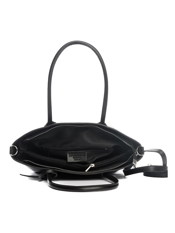 Leder-Henkeltasche In Schwarz - (B)32 X (H)30 X (T)12 Cm - Image 4