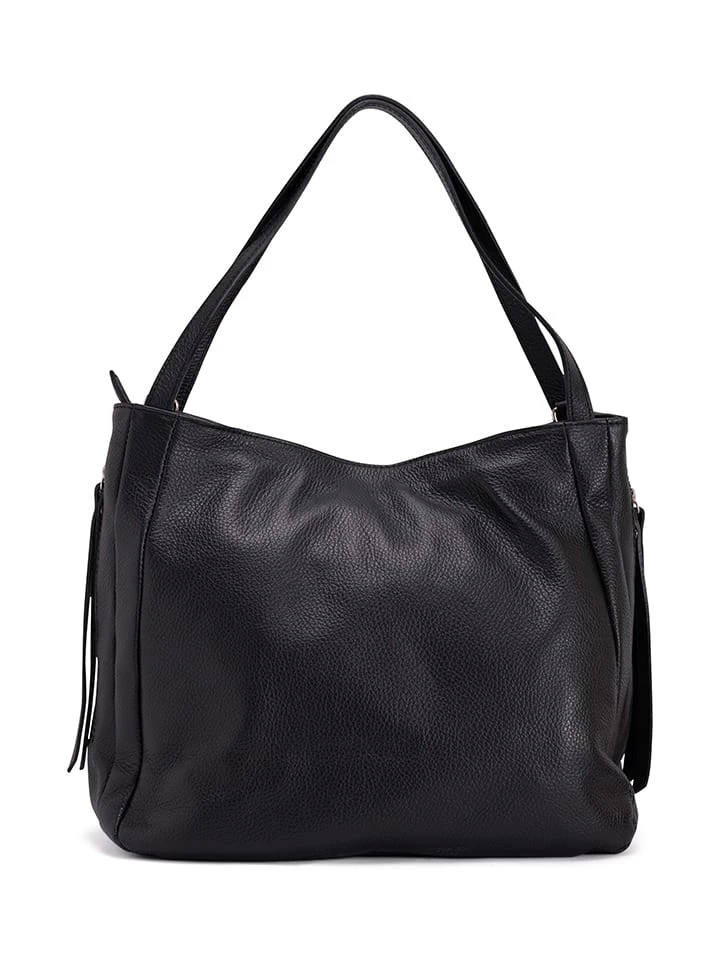 Leder-Schultertasche In Schwarz - (B)34 X (H)29 X (T)15 Cm - Image 2