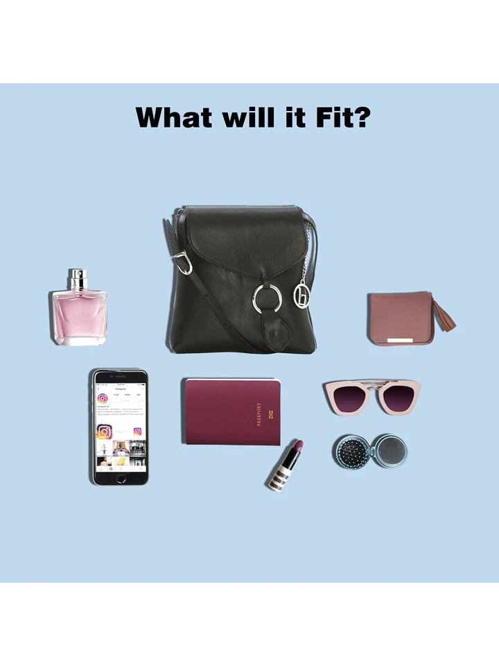 Leder-Umhängetasche "Brenta" In Schwarz - (B)21 X (H)22 X (T)4 Cm - Image 3