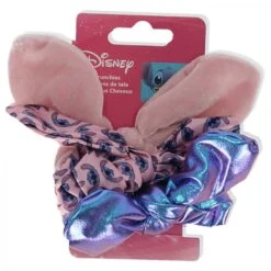Lilo & Stitch Scrunchies Mit Schleife – Stylische Haargummis In Rosa