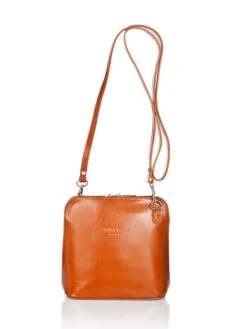 Leder-Umhängetasche In Cognac - (B)14 X (H)19 X (T)6 Cm