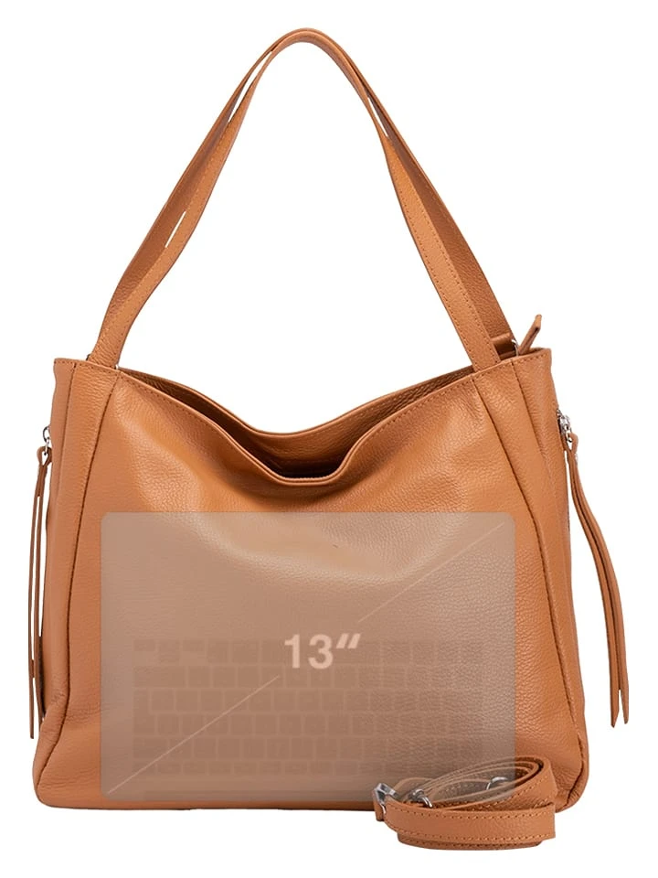 Leder-Schultertasche "Fiesole" In Cognac - (B)34 X (H)29 X (T)15 Cm - Image 6