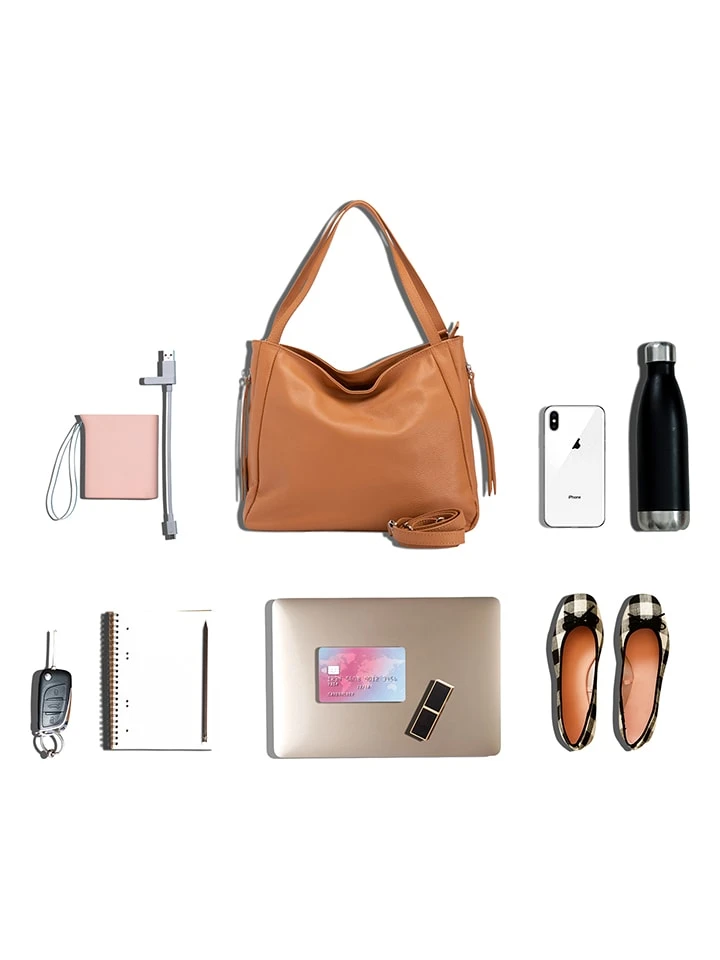 Leder-Schultertasche "Fiesole" In Cognac - (B)34 X (H)29 X (T)15 Cm - Image 8