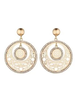 Vergold. Ohrstecker Mit Kristallen