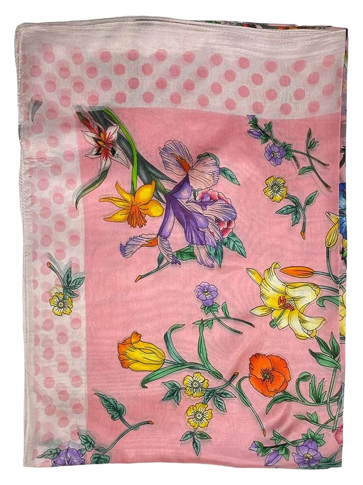 Seiden-Schal In Rosa/ Bunt - (L)190 X (B)110 Cm - Image 2