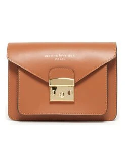 Leder-Umhängetasche "Vic" In Camel - (B)23 X (H)15,5 X (T)6,5 Cm