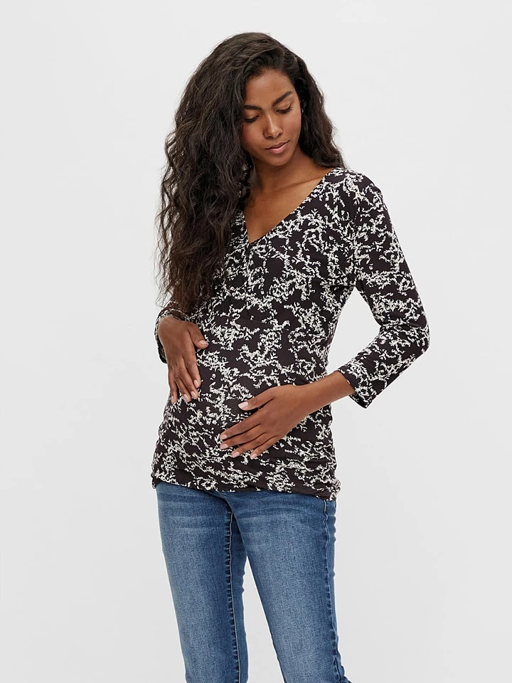 Stilllongsleeve "Trille" In Schwarz/ Weiß - Image 2