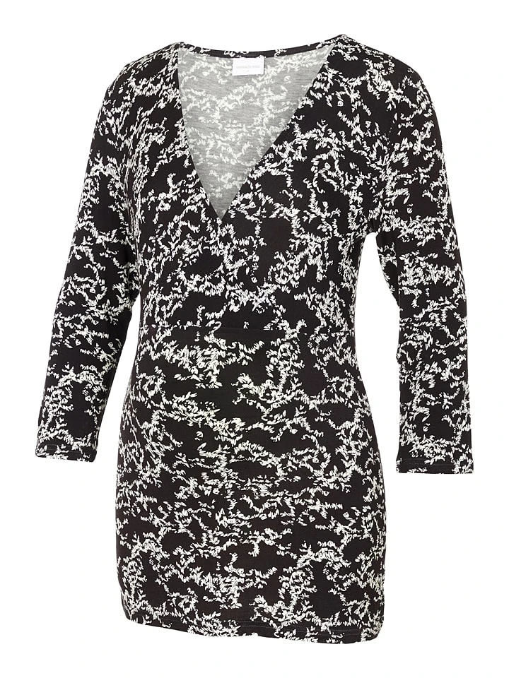 Stilllongsleeve "Trille" In Schwarz/ Weiß