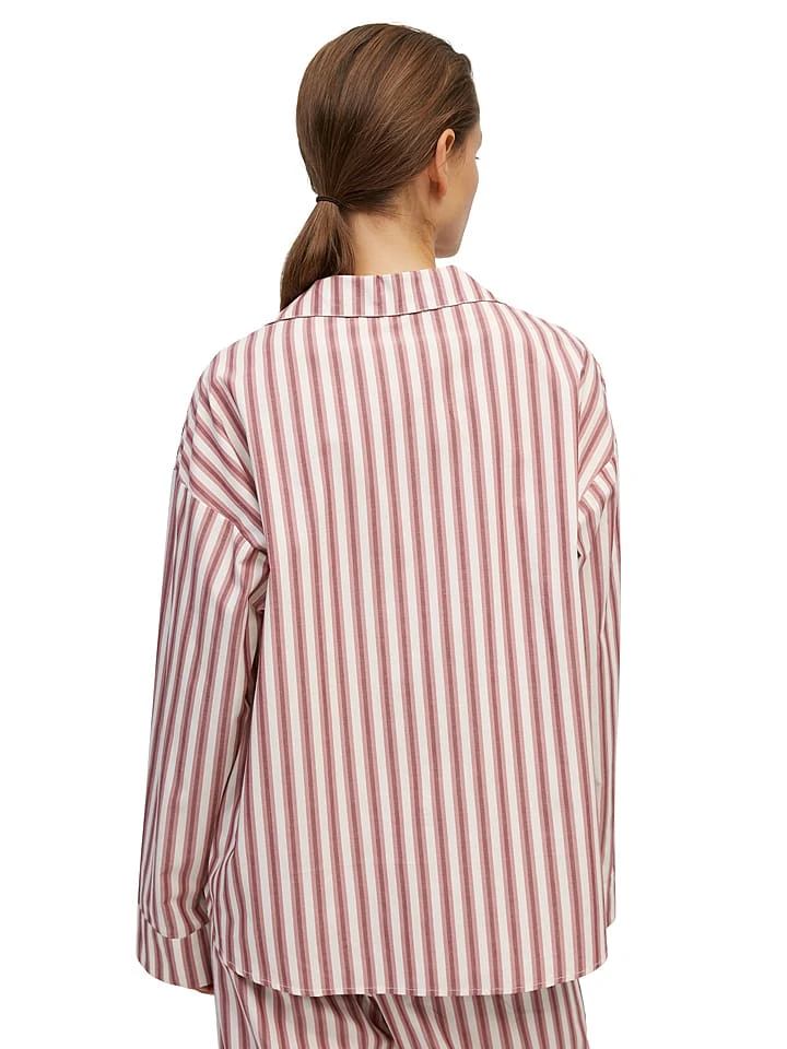 Pyjama-Oberteil In Weiß/ Rosa - Image 2