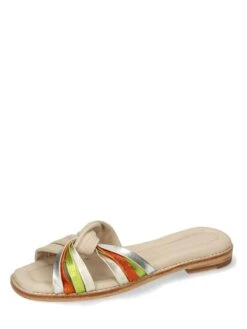 MELVIN & HAMILTON Leder-Pantoletten "Elodie 24" In Beige