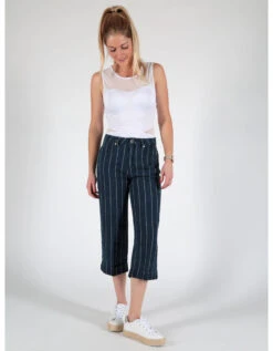 Damenjeans Venus Wide Leg In Pinstripe