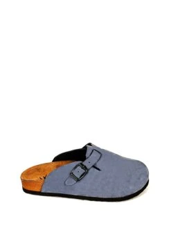 Leder-Clogs In Blau