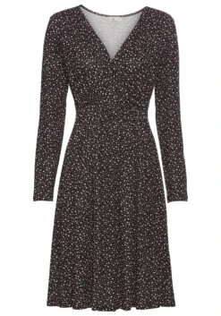 Umstandskleid In Schwarz-gepunktet