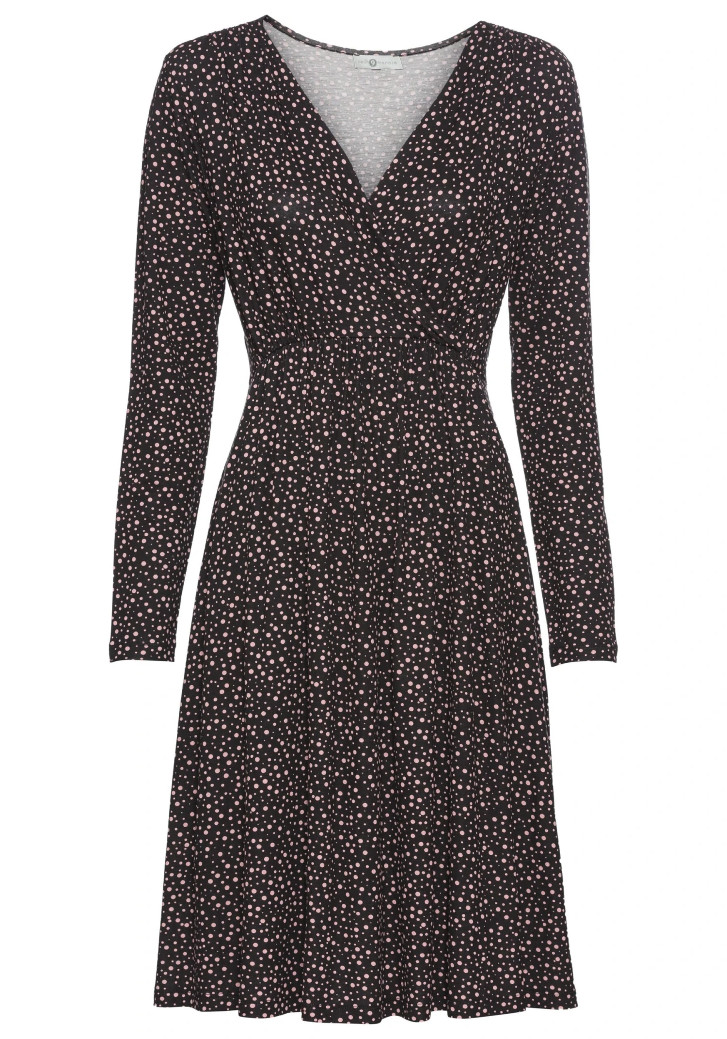 Umstandskleid In Schwarz-gepunktet