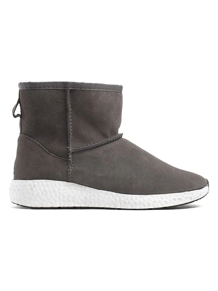 Leder-Winterboots "Boop" In Grau