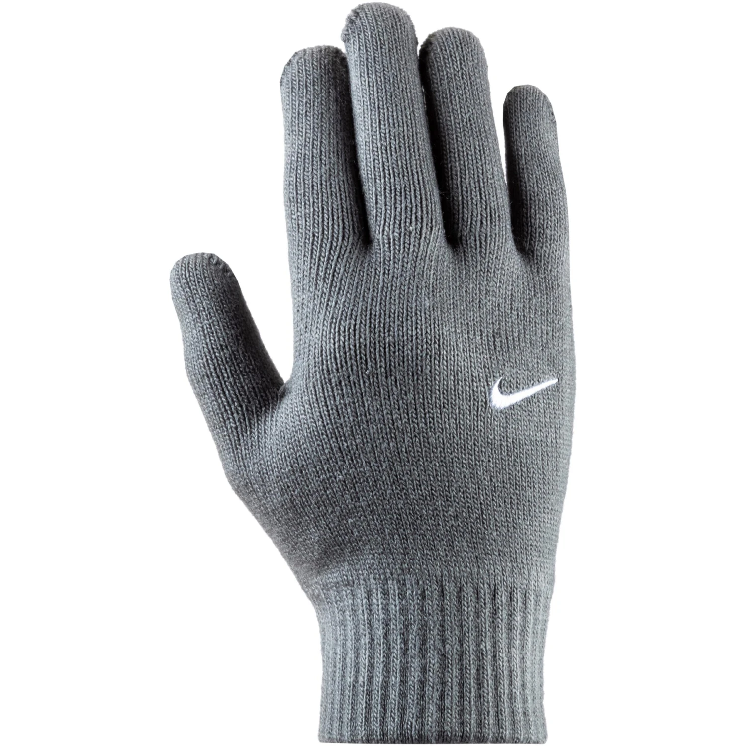 Nike Performance Fingerhandschuhe Swoosh Knit 2.0 In Grey-white