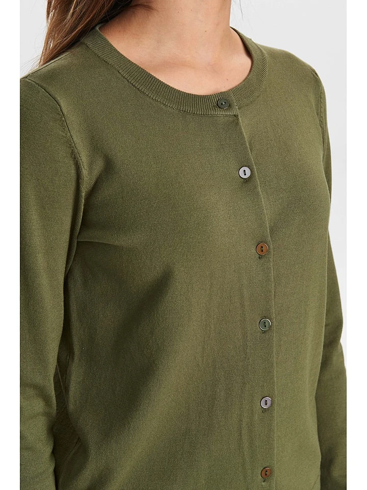 Cardigan "Nubia" In Oliv - Image 4