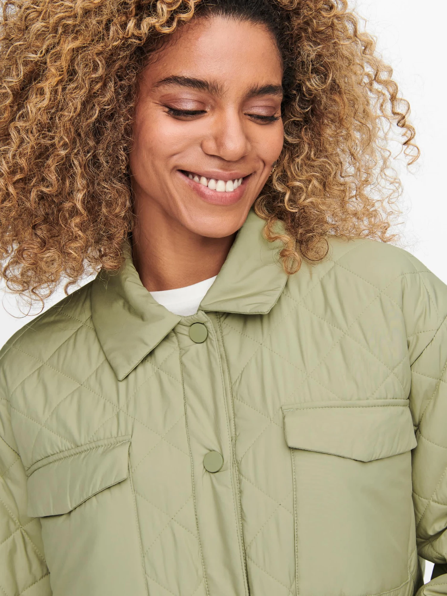 ONLY Mittellanger Mantel Slate Green - Image 6