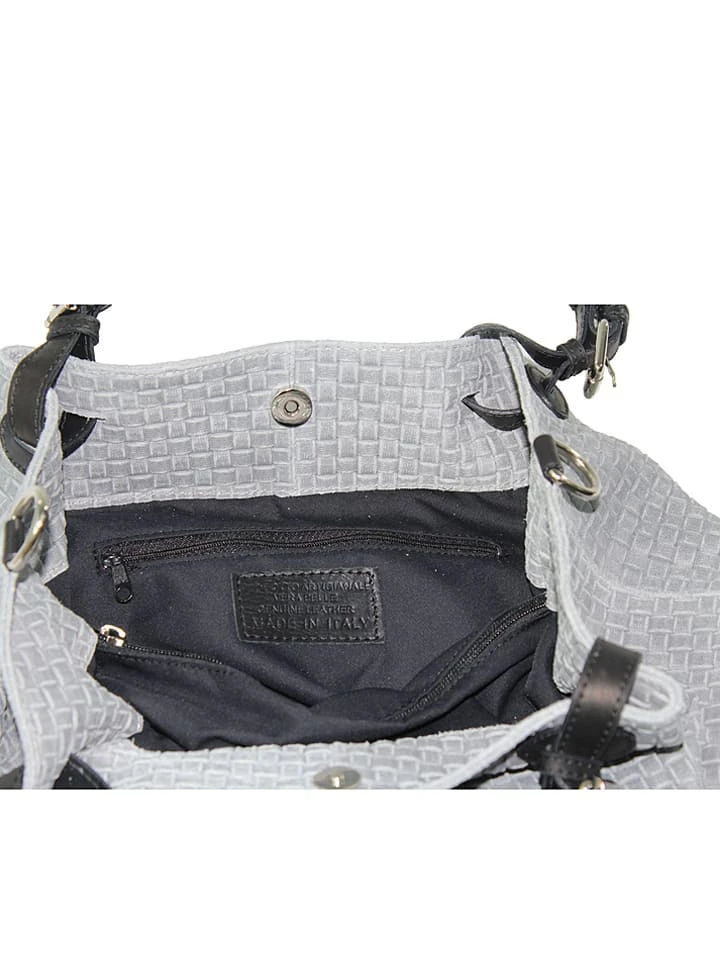 Leder-Henkeltasche In Grau - (B)34 X (H)29 X (T)18 Cm - Image 4