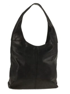 Leder-Schultertasche "Vercelli" In Schwarz - (B)40 X (H)30 X (T)14 Cm