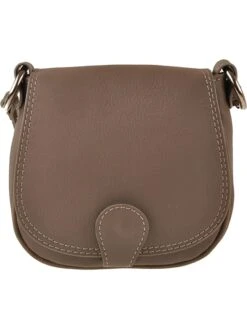 Leder-Umhängetasche In Taupe - (B)17 X (H)19 X (T)6 Cm