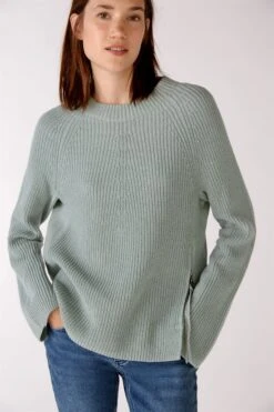 Oui Pullover RUBI Mit Reißverschluss In Jadeite