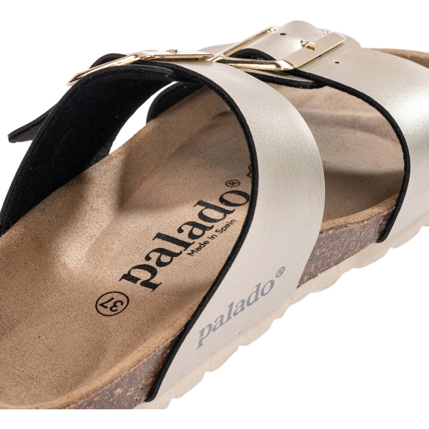 Pantoletten In Beige Metellic - Image 5