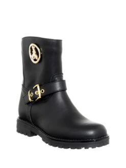 Patrizia Pepe Leder-Boots In Schwarz