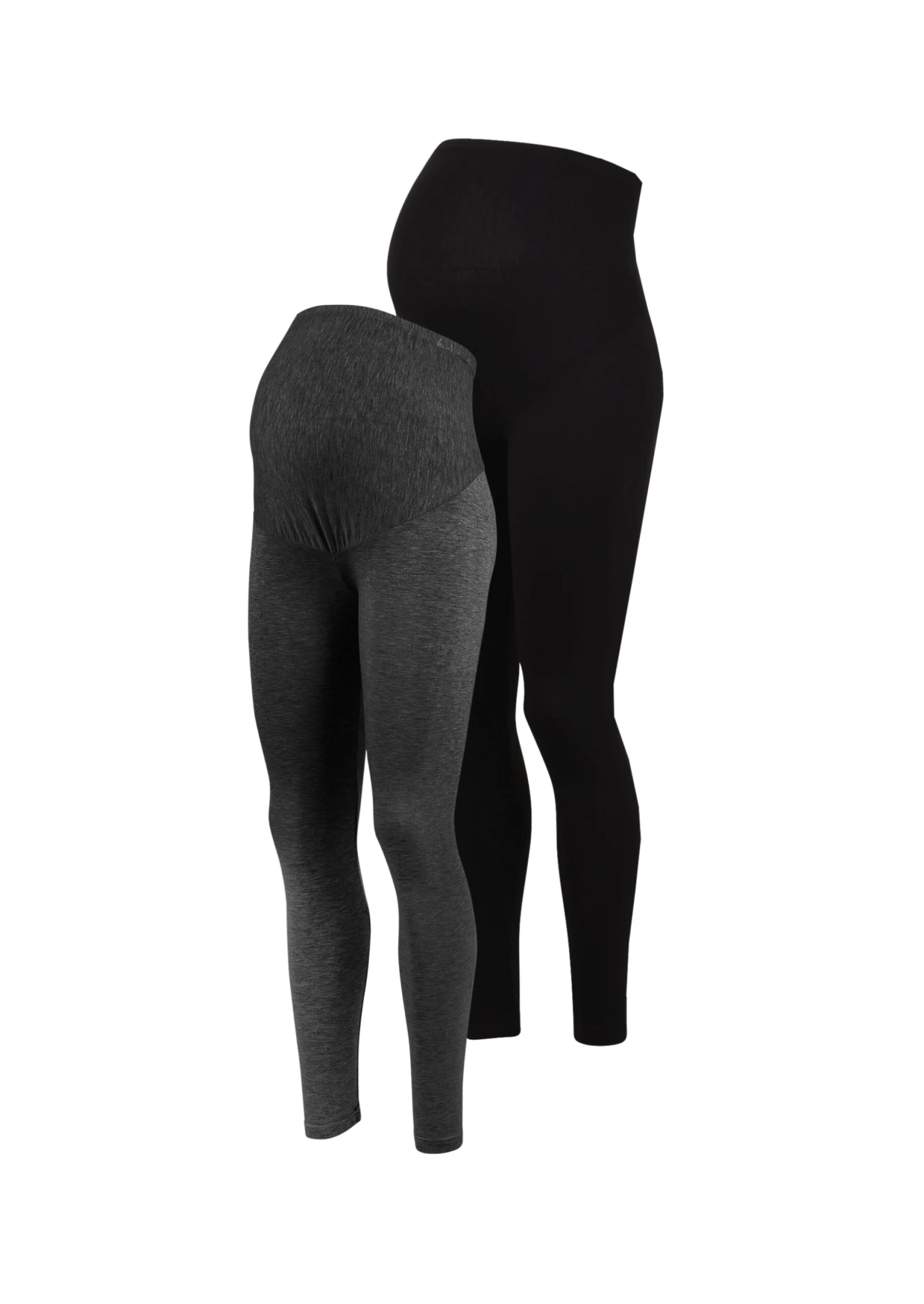 Julia Umstandsleggings Doppelpack Dunkelgrau & Schwarz