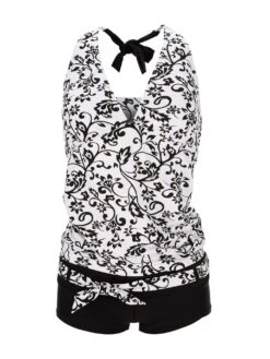 Tankini "Black&White" In Schwarz-weiß Gemustert