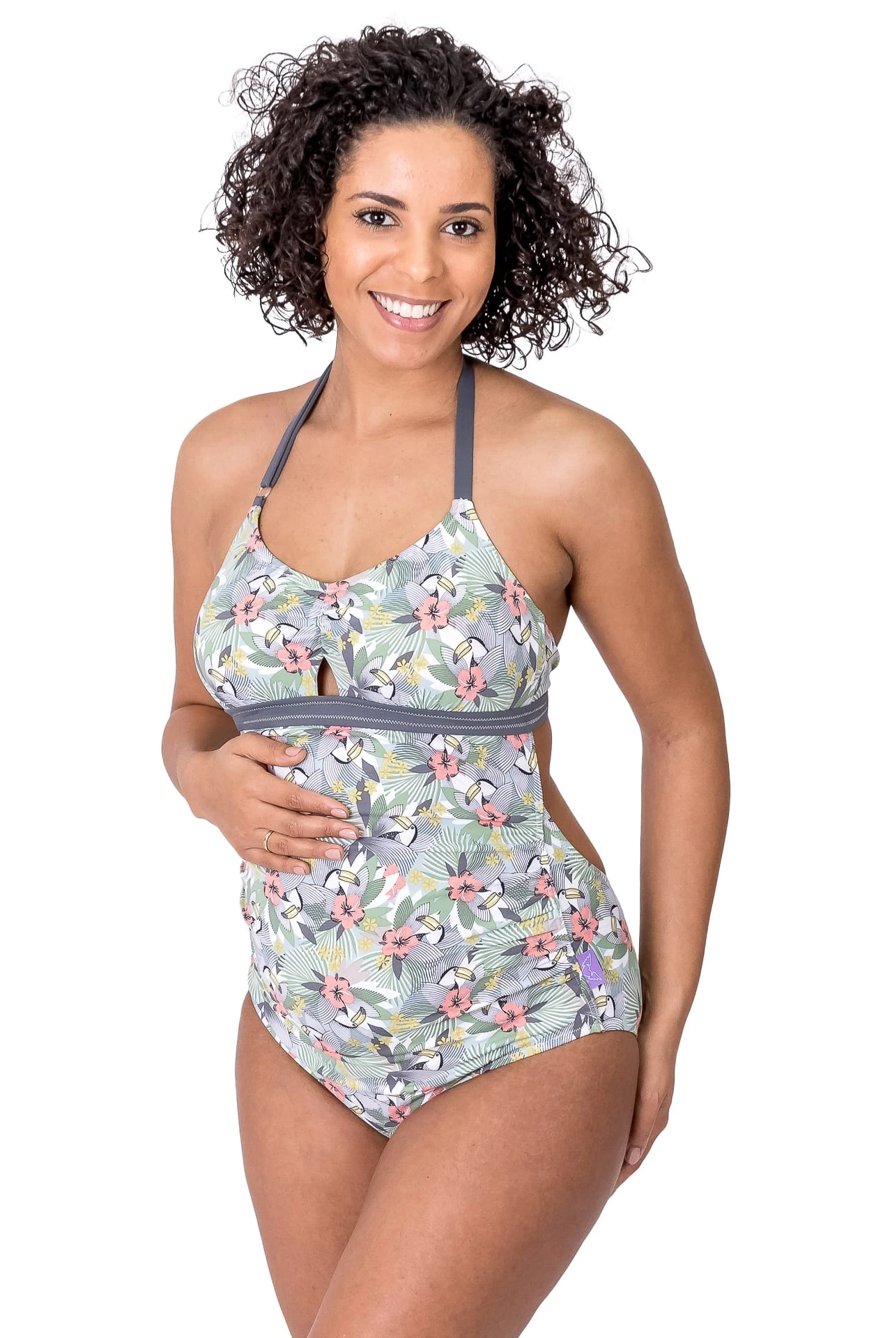 Umstandsbadeanzug "ANINA" In Tukan-Hawaii-Druck B/C Cup - Image 2