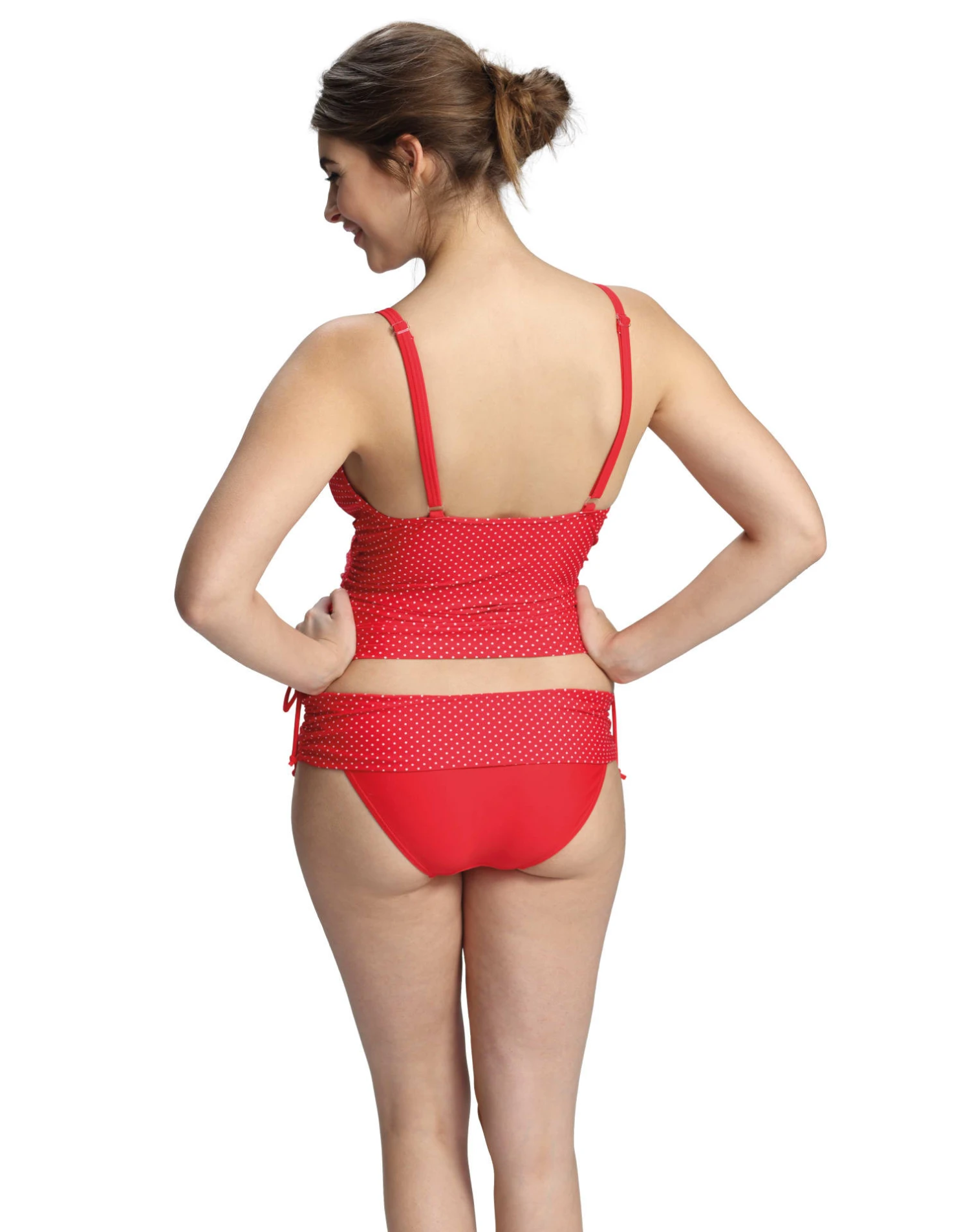 Umstandstankini "Ava" In Rot Mit Weißen Pünktchen - Image 3