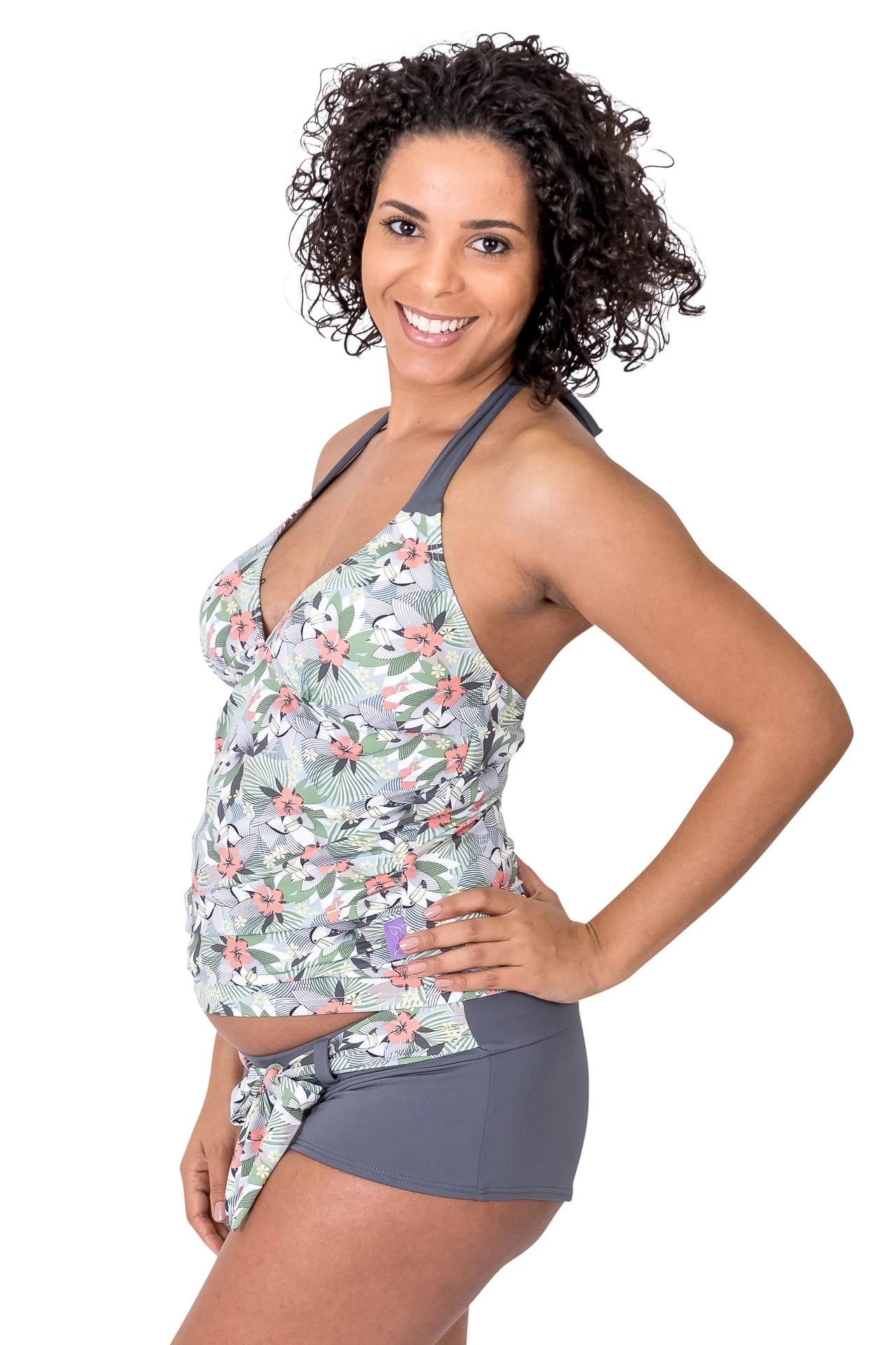 Umstandstankini "TUKINI" In Hawaiitukan-Druck - Image 3