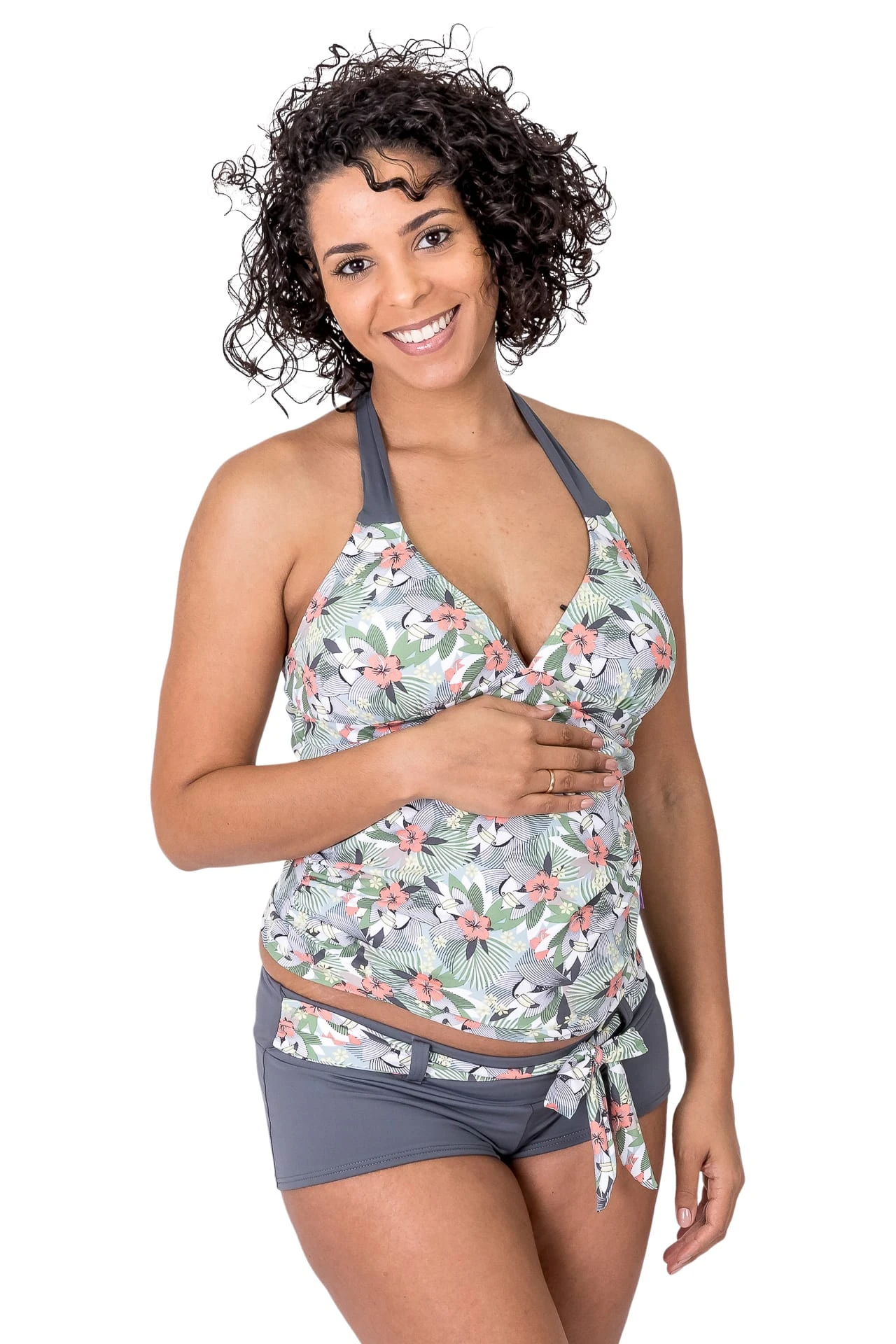 Umstandstankini "TUKINI" In Hawaiitukan-Druck - Image 4