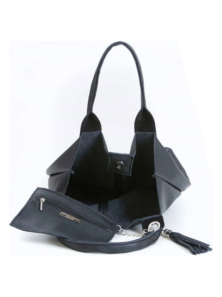 Leder-Schultertasche In Schwarz - (B)28 X (H)35 X (T)17 Cm - Image 3