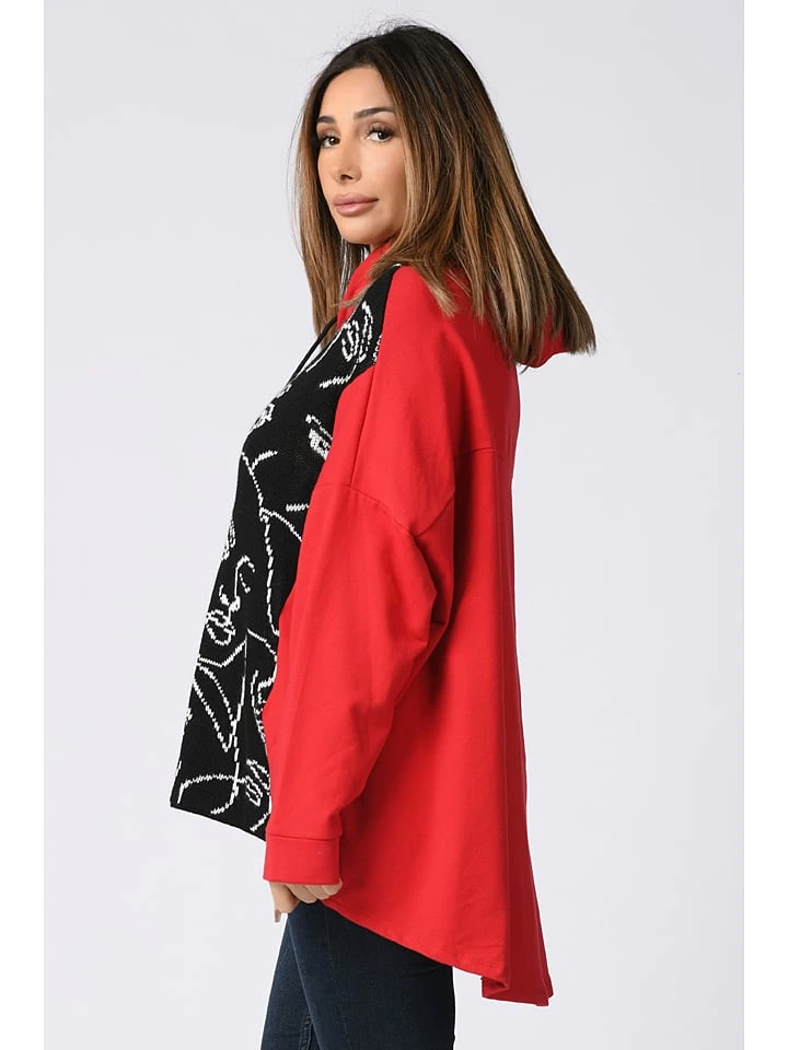 Sweatshirt In Schwarz/ Rot - Image 3
