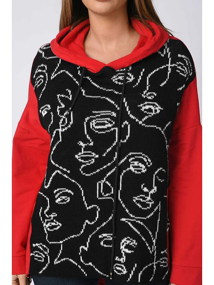 Sweatshirt In Schwarz/ Rot - Image 4