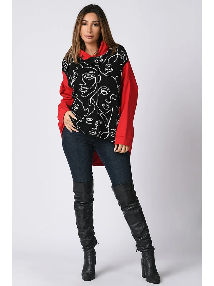 Sweatshirt In Schwarz/ Rot - Image 5